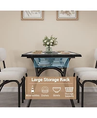 gaomon 5-Piece Compact Dining Set with Built-In Storage
