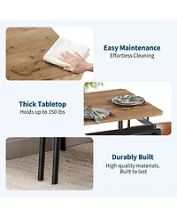 gaomon 5-Piece 4-Person Small Industrial Dining Table Set