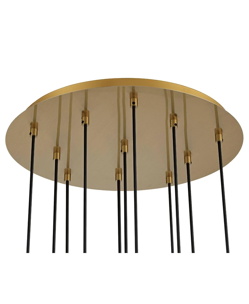 Possini Euro Design Possini Euro Odense 19 Soft Gold Cast Glass 11-Light Chandelier