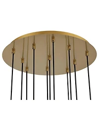 Possini Euro Design Possini Euro Odense 19 Soft Gold Cast Glass 11-Light Chandelier