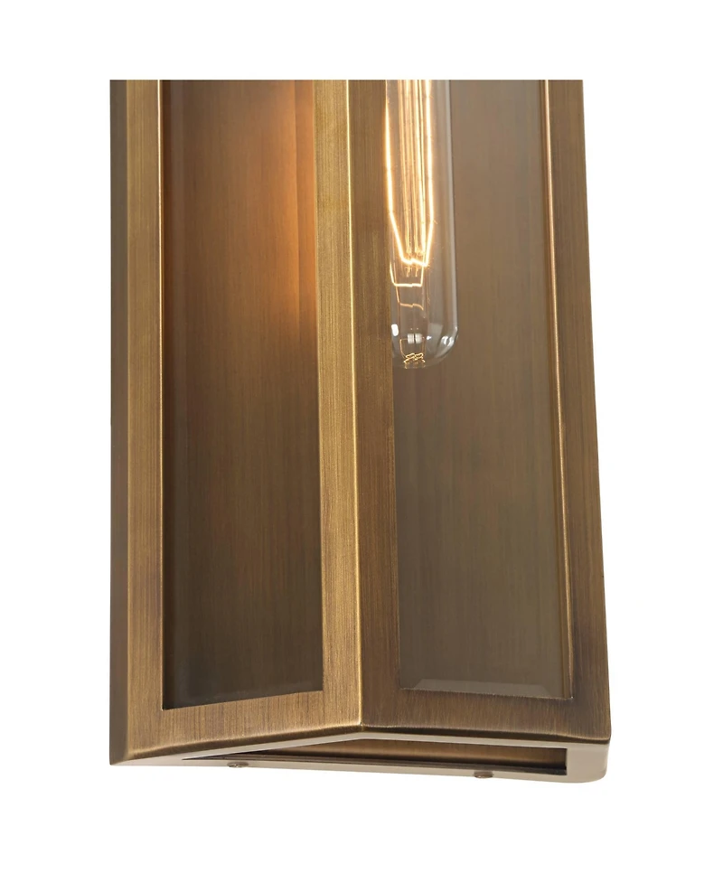 John Timberland Cecily High Aged Brass Indoor/Outdoor Wall Light