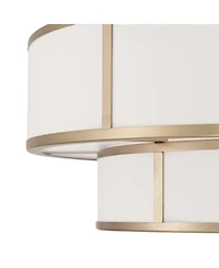 Possini Euro Design Zilina 19 Matte Brass 2-Tier 4-Light Chandelier