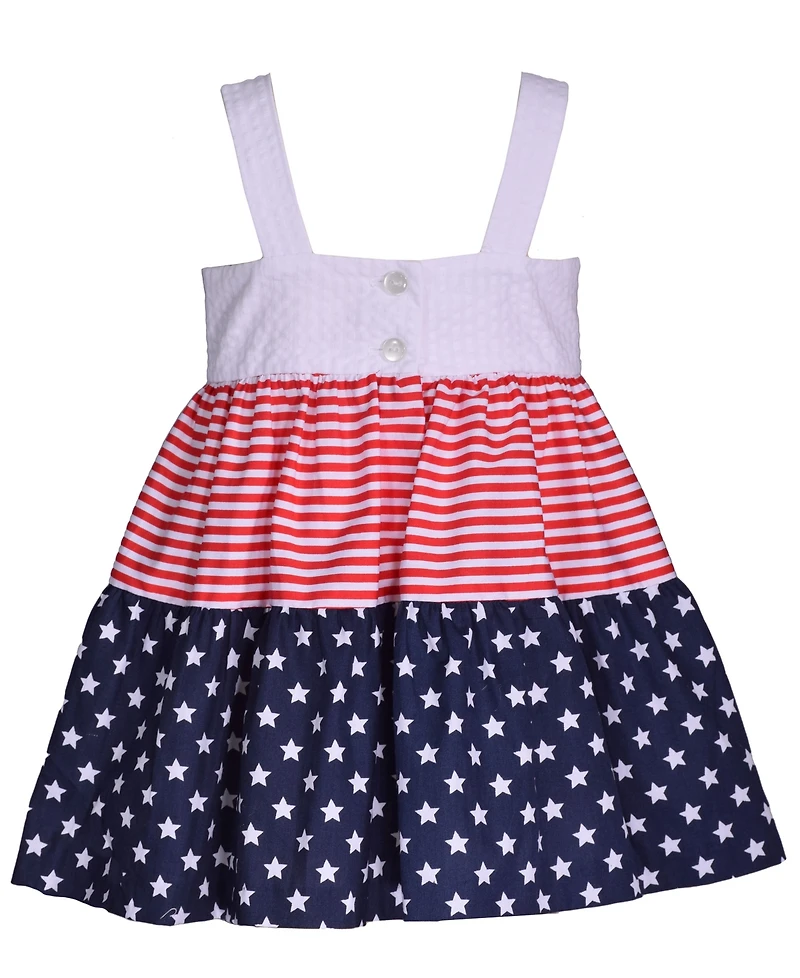 Bonnie Baby Girls' Americana Bow Dress