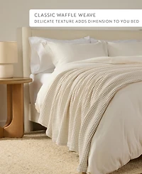 ienjoy Home Waffle Weave Cotton Blanket, Twin/Twin Xl