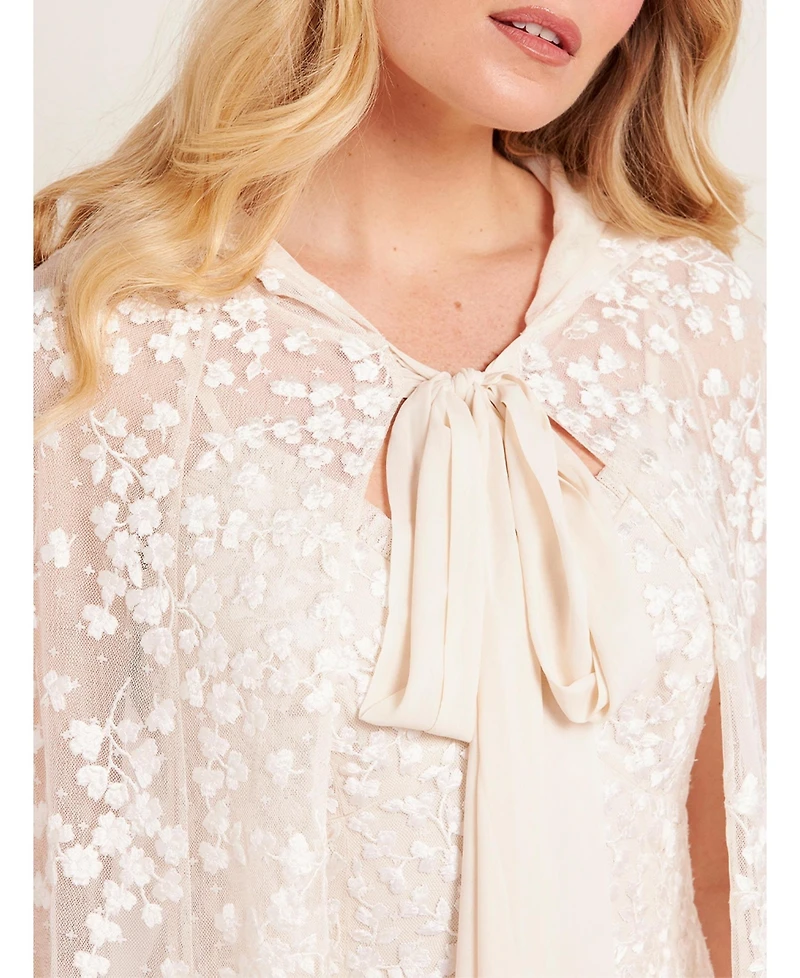 Needle & Thread Women's Scatter Blossom Hooded Long Cape