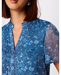 Whistles Women's Ditsy Floral V Neck-Blouse