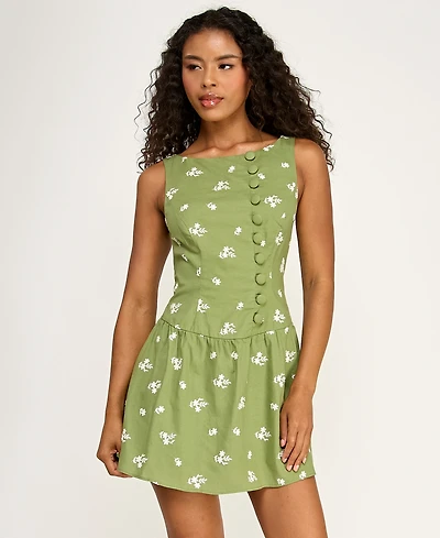 Seni & Cade Juniors' Embroidered Boat Neck Dress