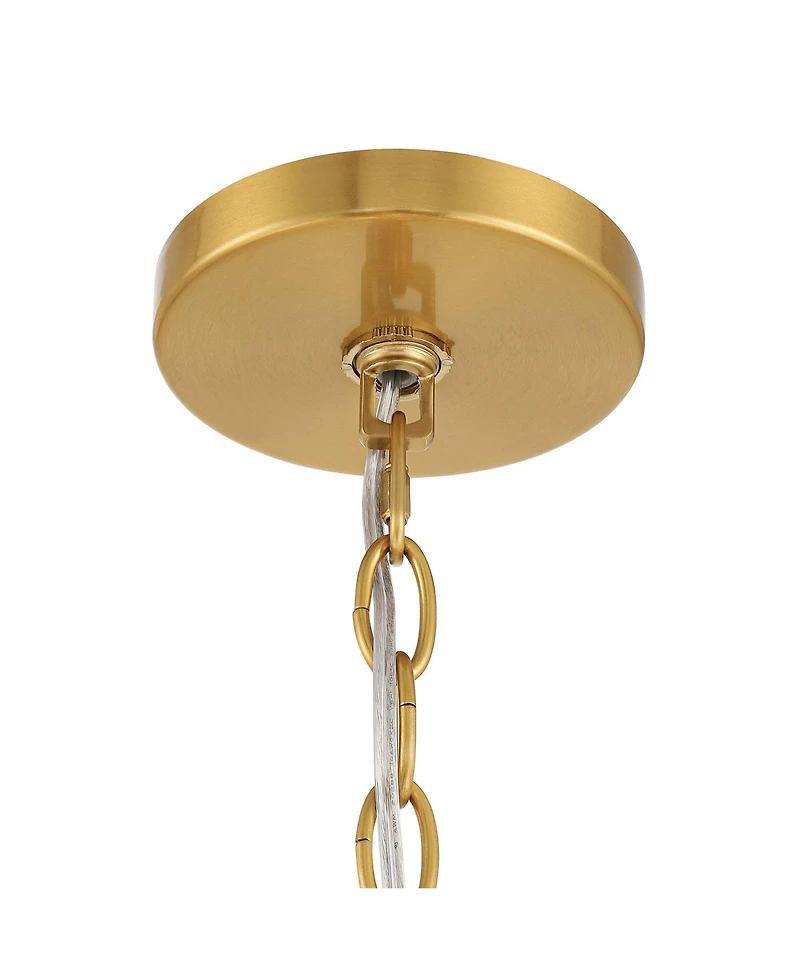 Possini Euro Design Griner Burnished Brass 3-Light Rope Chandelier
