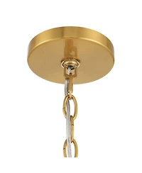 Possini Euro Design Griner Burnished Brass 3-Light Rope Chandelier