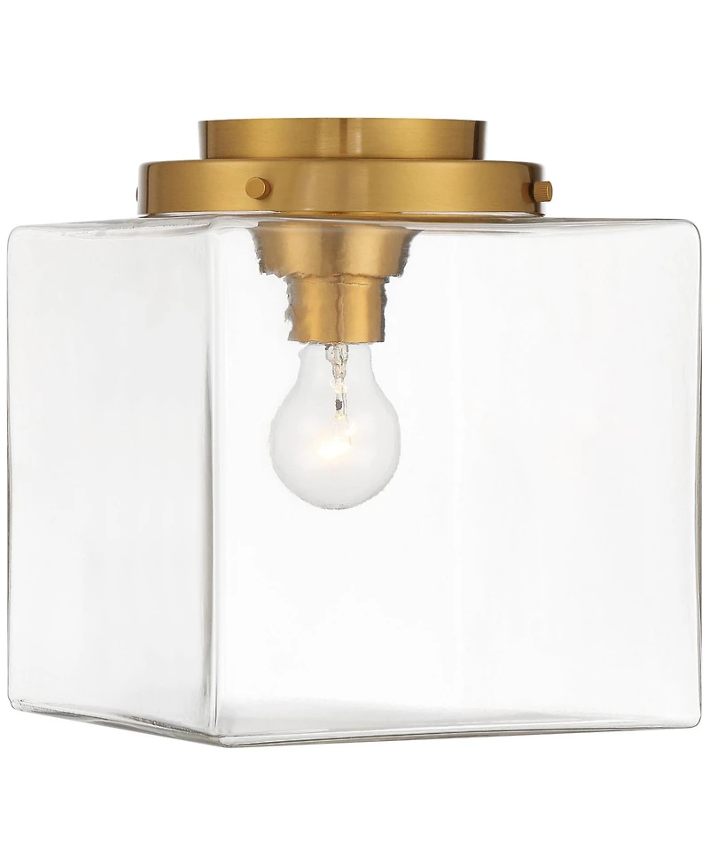 Possini Euro Design Lausanne Burnished Brass Modern Ceiling Light