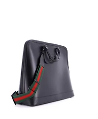 Pre-Owned Gucci Large Horsebit 1955 Web Duffle Bag Leather