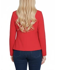 Ny Collection Petite Cropped Long Sleeve Crepe Jacket
