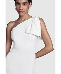 Coast Women's Bow One Shoulder Midi Wedding Dress