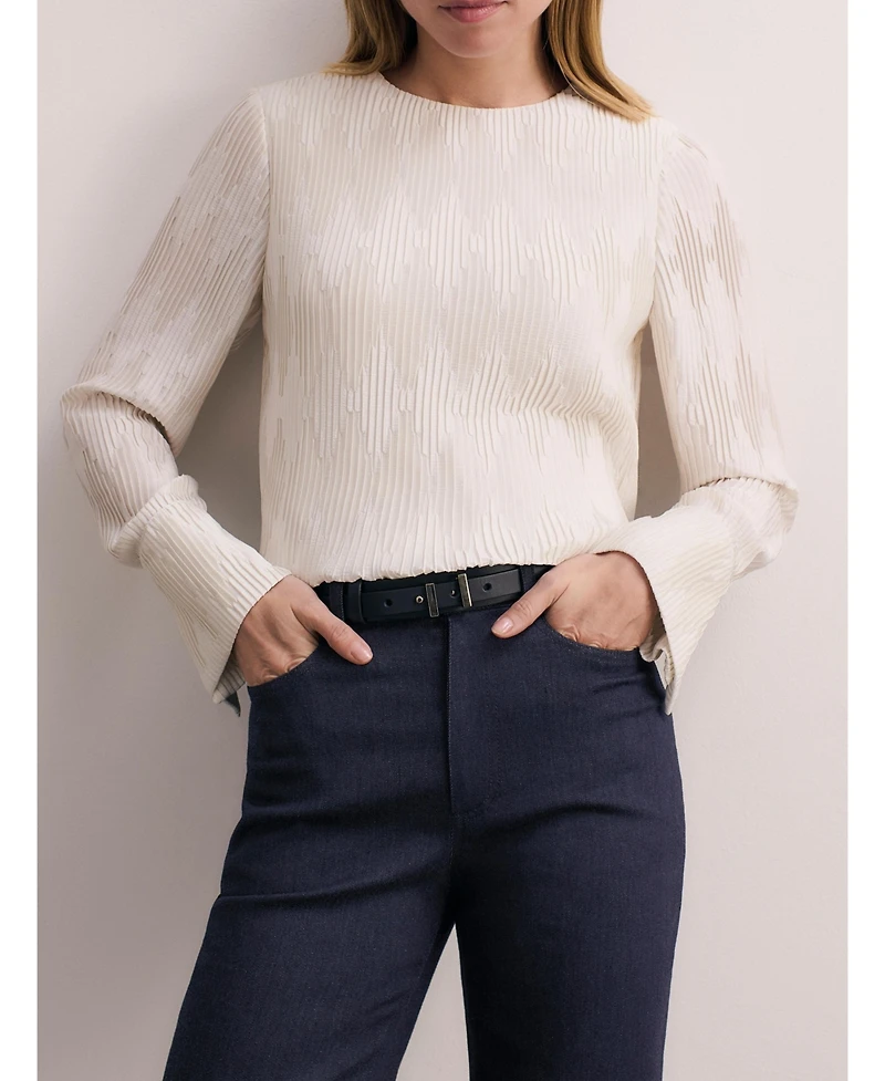 The Fold Women's Ellesmere Plisse Blouse
