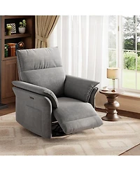 gaomon Power Recliner Glider Chair with Smooth Swivel, Rocking Motion Adjustable Recline and Double Armrests