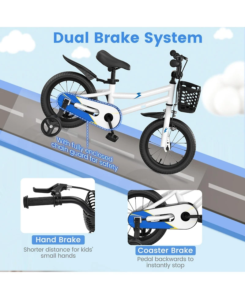 Slickblue Kids Bicycle with Training Wheels
