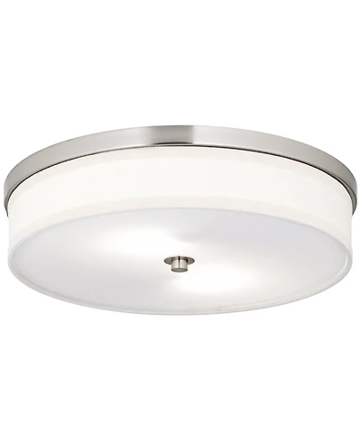 Possini Euro Design Possini Euro Martin and Brushed Nickel Flush Ceiling Light
