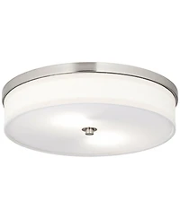 Possini Euro Design Possini Euro Martin and Brushed Nickel Flush Ceiling Light