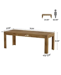 Tribesigns 2-Person Desk, 78.7-Inch Extra Long Computer Office Desk, Simple Large Study Writing Table Business Workstation