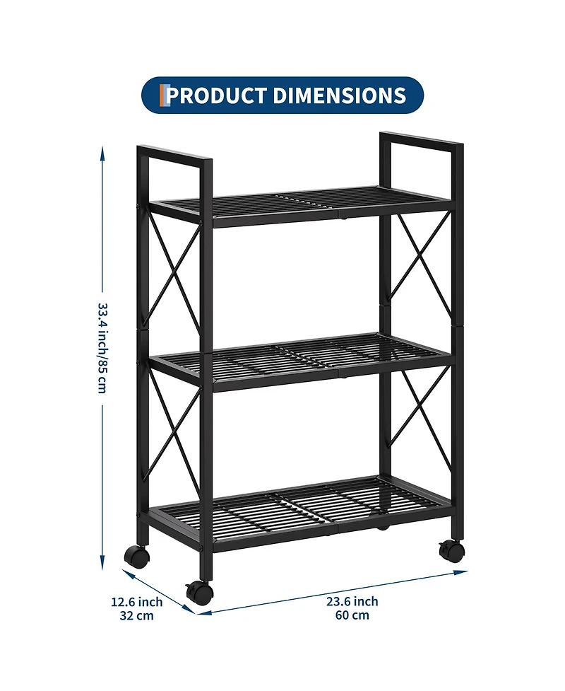 Homfan Slim Shoe Rack with Metal Frame and Fabric Shelves, Adjustable Shoe Storage Organizer for Entryway, Bedroom