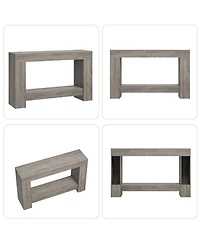gaomon Farmhouse 2-Tier Open Storage Long Console Table