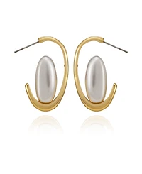 Guess Gold-Tone Classic Hoop Earrings