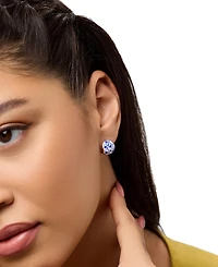 Ana Luisa Abby Mini Gold-Plated Marble Blue Statement Earrings