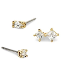 Ana Luisa Val Set Gold-Plated White Stud Earrings