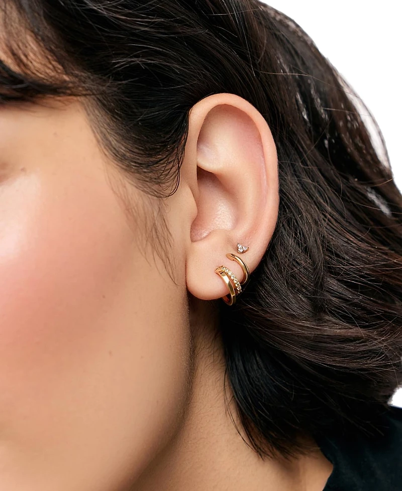 Ana Luisa Toda Mini Gold-Plated Double Hoop Earrings
