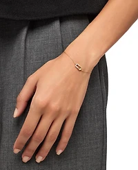 Ana Luisa Blake Two-Tone Micropave Gold Charm Bracelet
