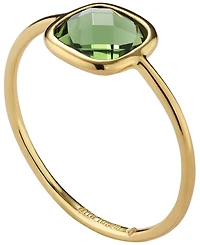 Ana Luisa Mae Gold-Plated Green Stone Ring
