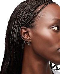 Ana Luisa Silver Huggie Hoop Earrings