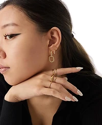 Ana Luisa Rox Mini Gold-Plated Hoop Earrings