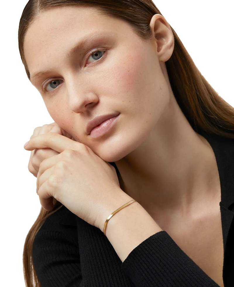 Ana Luisa Atlas Gold-Plated Herringbone Bracelet