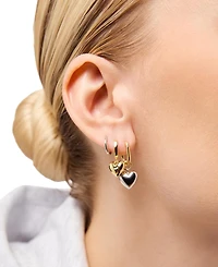 Ana Luisa Wesley Two-Tone Heart Earrings