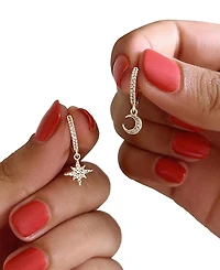 Ana Luisa Celeste Gold-Plated Crescent Moon Huggie Hoop Earrings