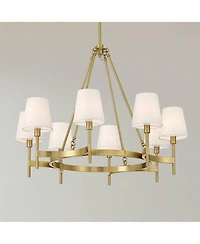 Possini Euro Design Greta Brass 8-Light Shade Chandelier