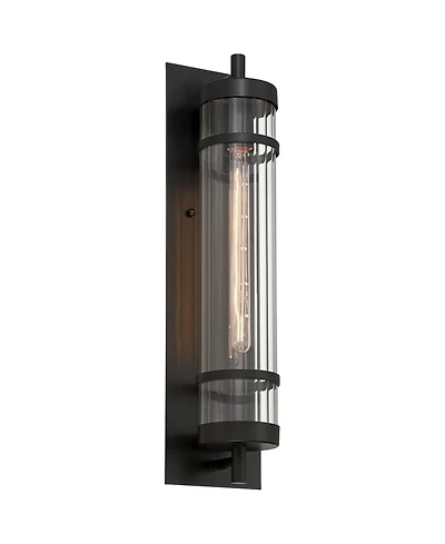 Possini Euro Design Andar High Fluted Glass Outdoor Wall Light