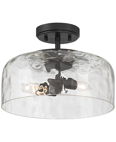 Possini Euro Design Luther Water Glass 2-Light Ceiling Light
