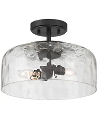 Possini Euro Design Luther Water Glass 2-Light Ceiling Light