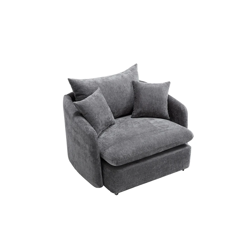 Streamdale Furniture Swivel Sofa Armchair with 3 Pillows.