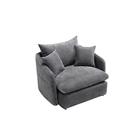 Streamdale Furniture Swivel Sofa Armchair with 3 Pillows.