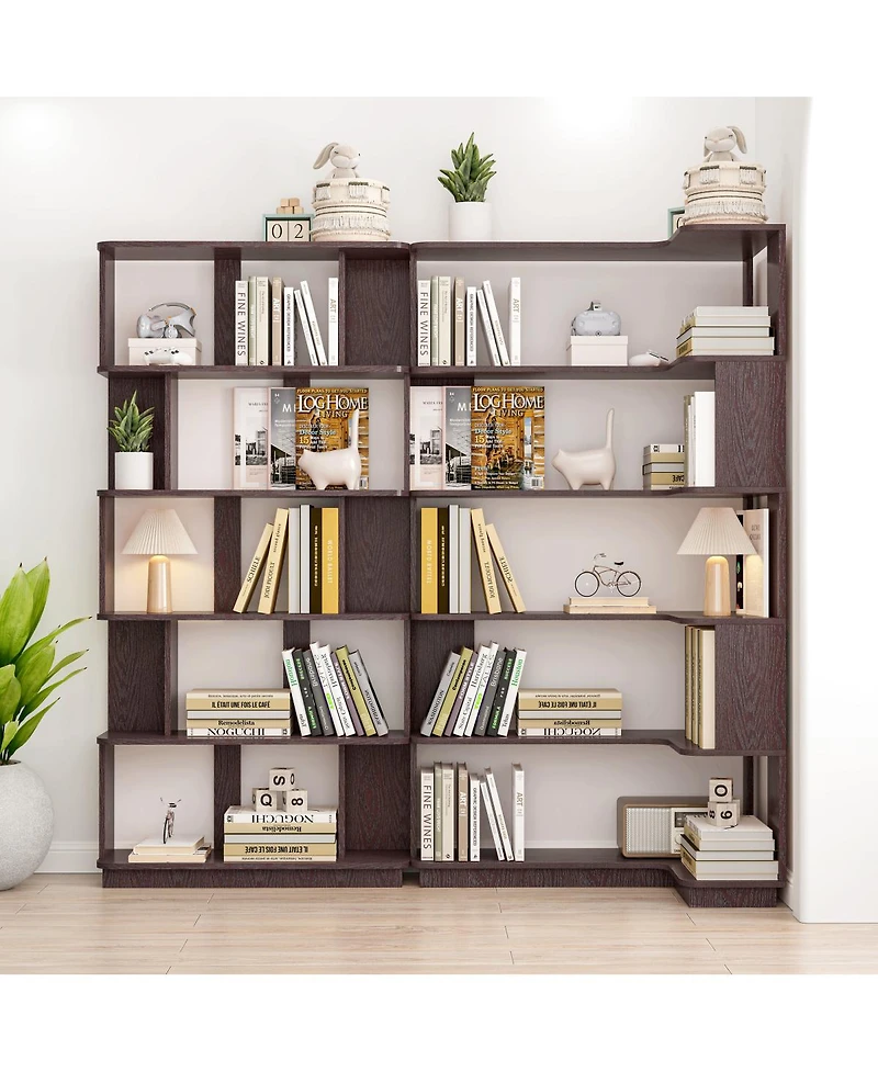 Streamdale Furniture 90cm Corner Bookshelf + 80cm Extendable Bookcase Set