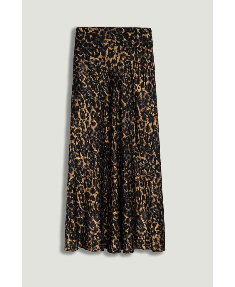 Nocturne Women's Printed Leopard Midi Skirt