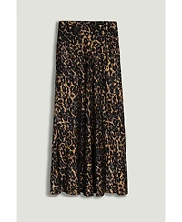 Nocturne Women's Printed Leopard Midi Skirt