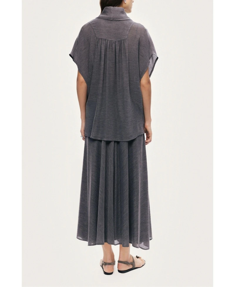 Nocturne Women's Flowing Midi Skirt