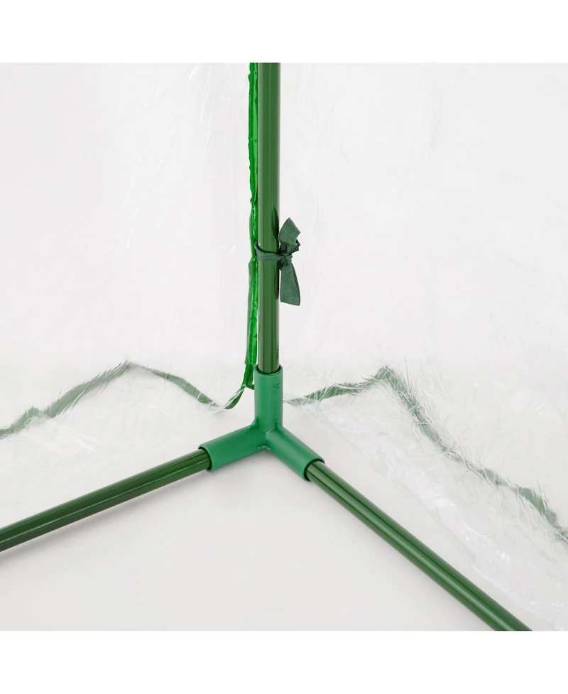 Outsunny Portable Mini house with 4 Zippe Doors, Pvc Cover,