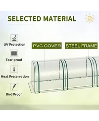 Outsunny Portable Tunneled house with Zippe Doors