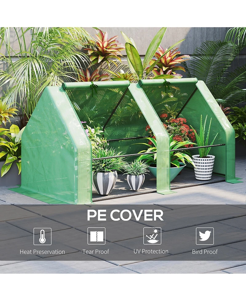 Outsunny 6' x 3' x 3' Portable Mini house with Windows