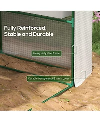 Outsunny 8' x 6' x 7' Portable Walk-in house with Shelf,